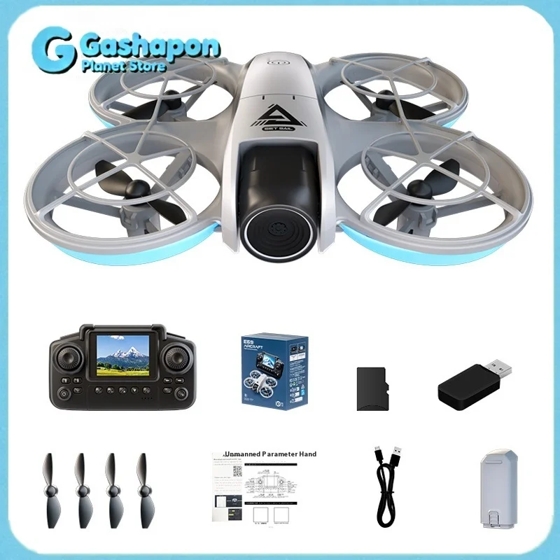 

E69 Мини-дрон с экраном и дистанционным управлением, двойная камера 1080P HD FPV, оптическое позиционирование потока, радиоуправляемый квадрокоптер, игрушка для детей-початковщиков