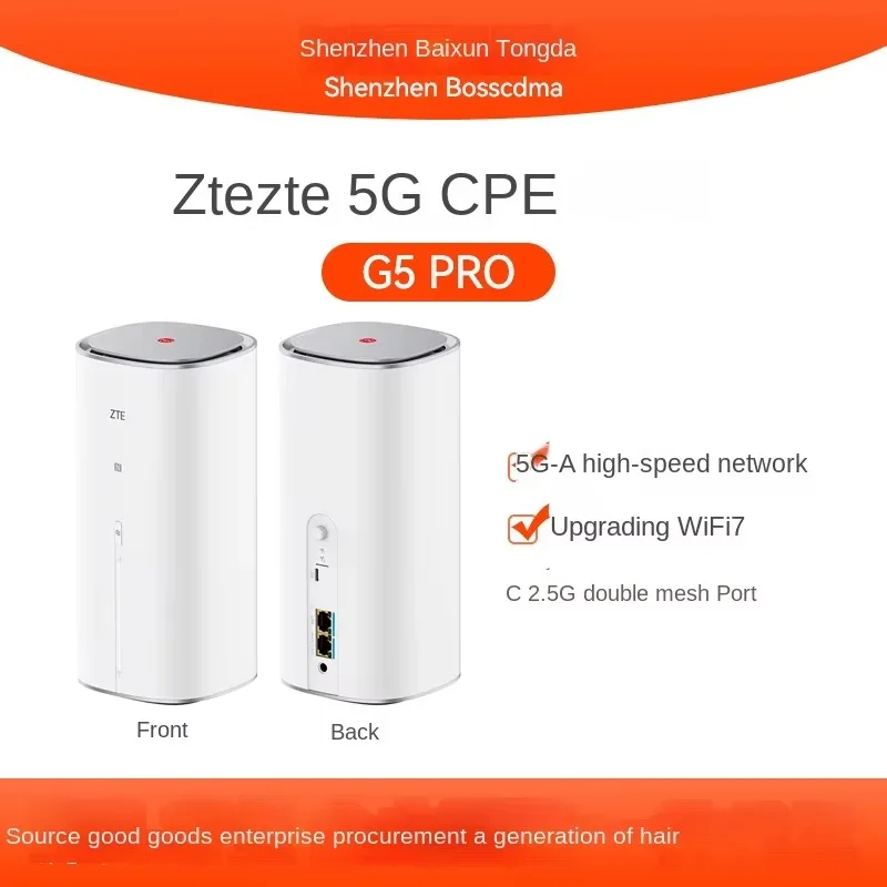 For G5PRO5gcpe Dual-Band WiFi6 VoIP Home Card Router with Mobile Network Hotspot 2167Mbps 5G Speed 4 Antennas