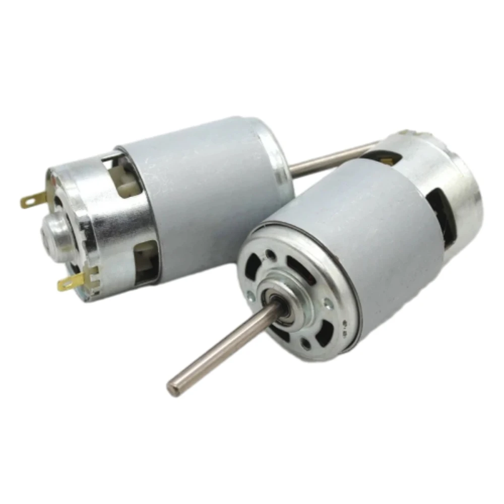 775 Motor Extended Shaft Large Torque Fan Motor Miniature DC Motor 3500-7000RPM D Shaft Motor DC12-24V Ball Bearing Motor