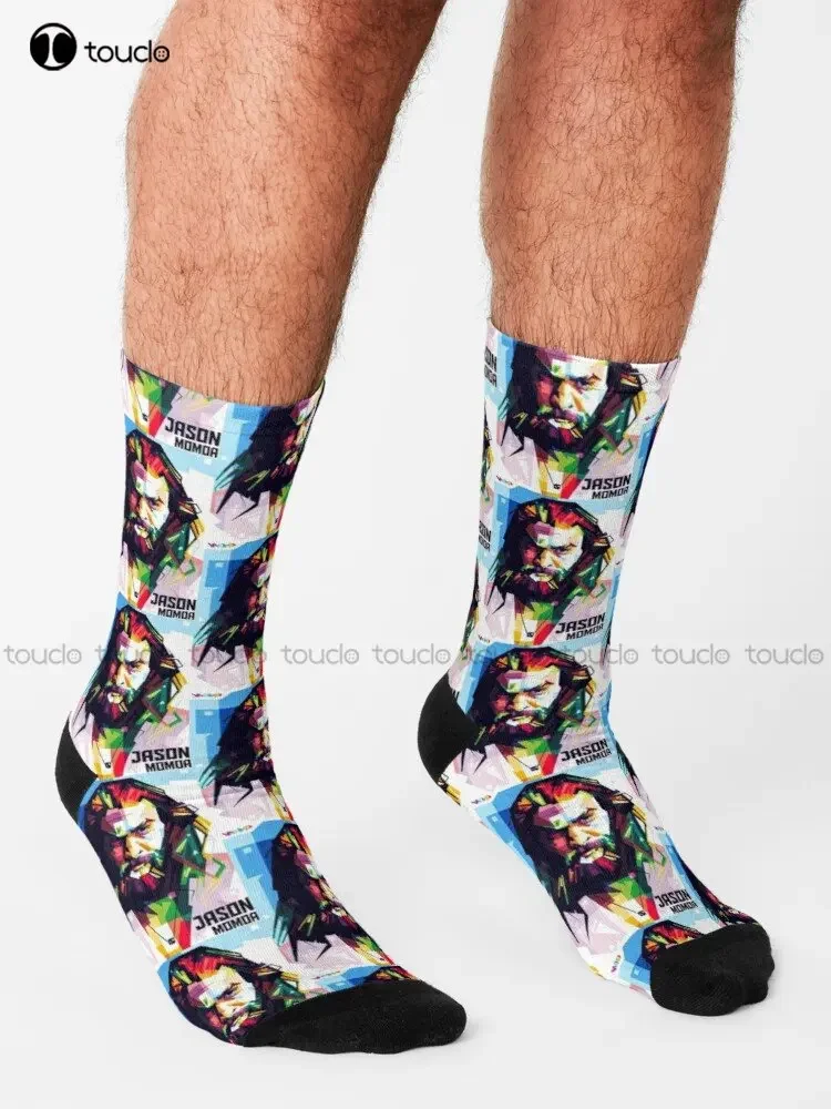 Jaeson Momoa Lovers Fans Socks Warm Socks High Quality Cute Elegant Lovely Kawaii Cartoon Sweet Cotton Sock Custom Gift Colorful