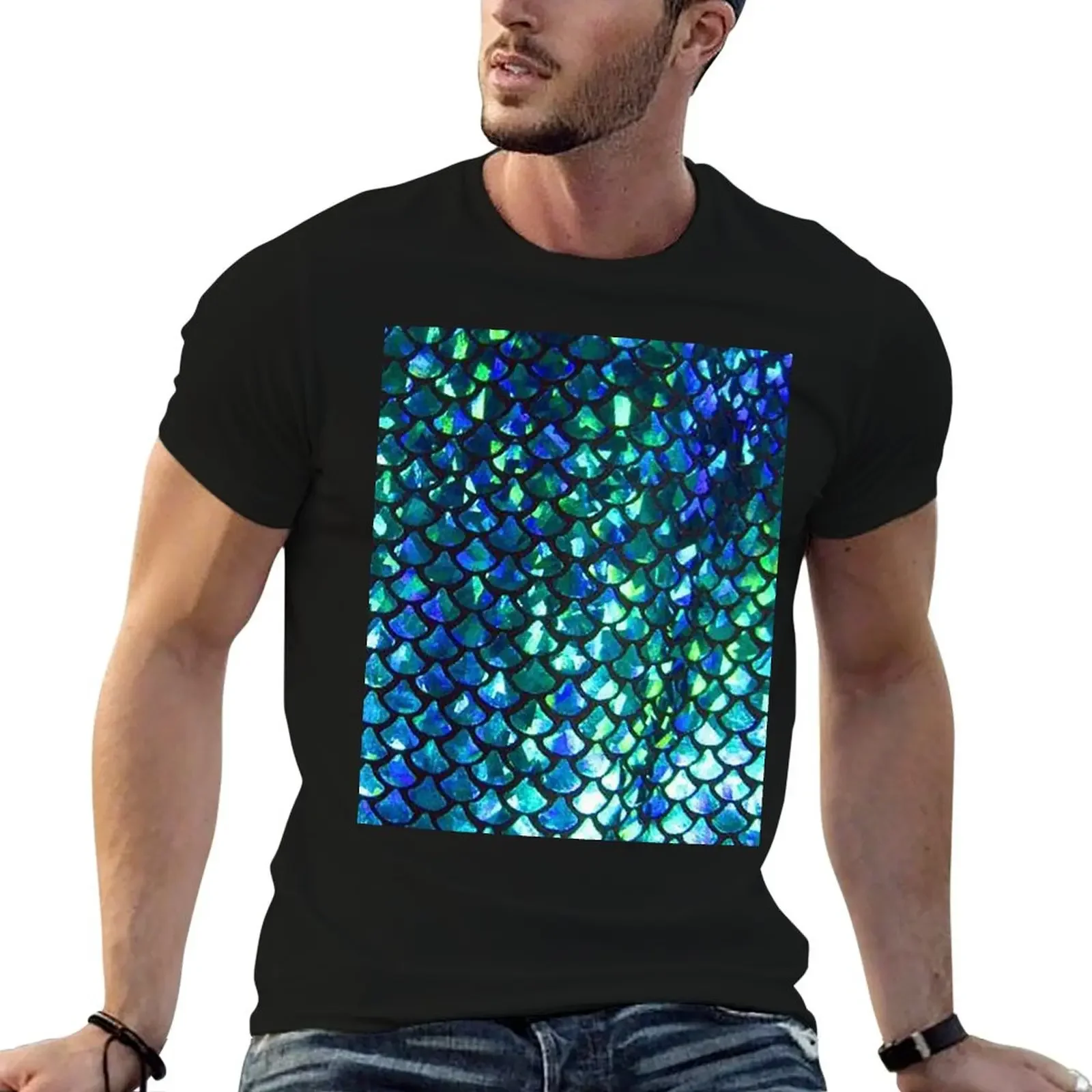 MERMAID fish scales & shimmery glimmer! T-Shirt summer clothes anime clothes aesthetic clothes black t-shirts for men