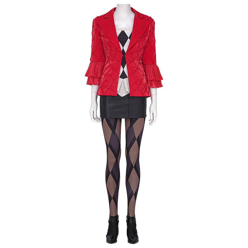 Costume de Cosplay Harley de Lady Gaga Quinn, Manteau Rouge, Accessoires de ixd'Halloween sur Mesure, Nouvelle Collection