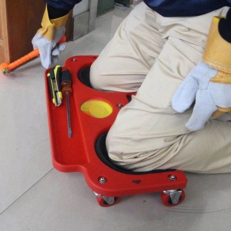 Car Repair Kneeling Board Floor Tile Protector Knee Pad Construction Site Tool Universal Wheel Floor Tile Tricycle