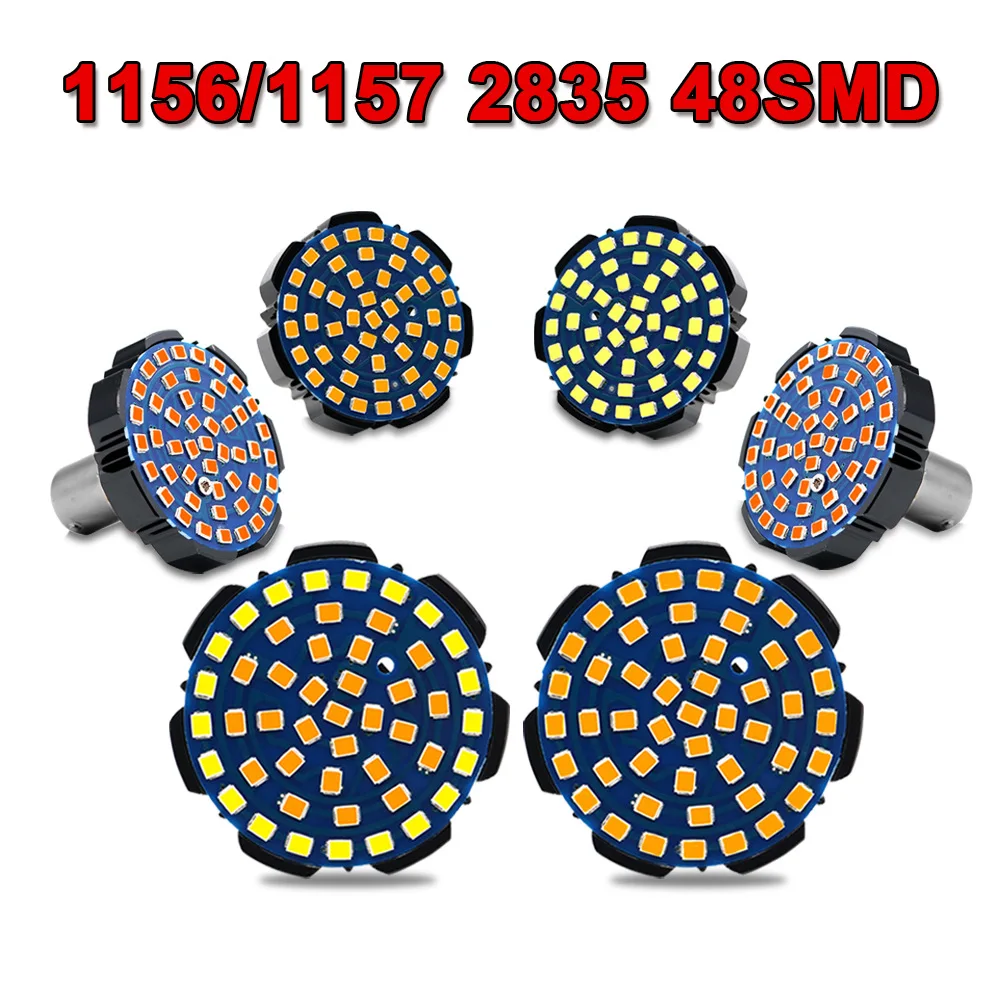 1156 BA15S 1157 BAY15D Front Rear LED Turn Signal Lights Inserts Bullet-Style Lens Smoke Cover Case For Motorcycle Harley