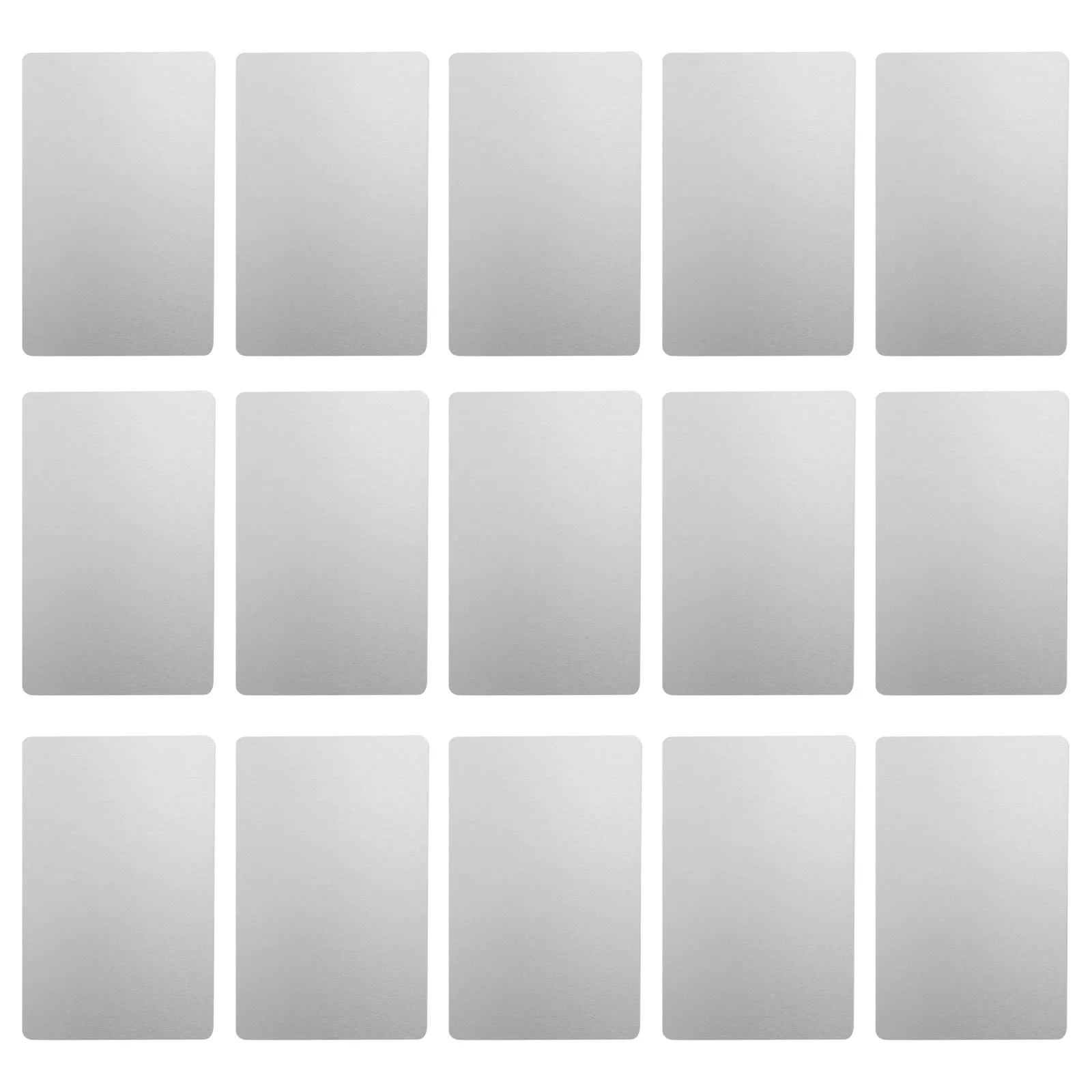 

50Pcs Aluminum Alloy Metal Business Cards Blank Smooth Flat Rustproof Lightweight Premium Quality for Engraving Heat Transfer