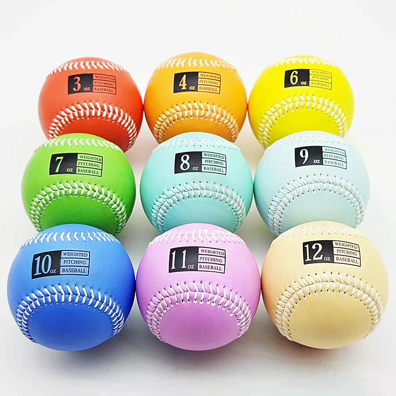 

9Inch 3OZ-12OZ Adult Youth Baseball Warm-Up Pitching Training Heavy Duty Baseball Softball For Fans Sports Fitness Equipment