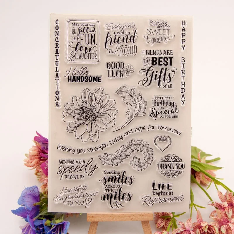

Flower Leaf Transparent Silicone Clear Rubber Stamp Sheet Cling Scrapbooking DIY
