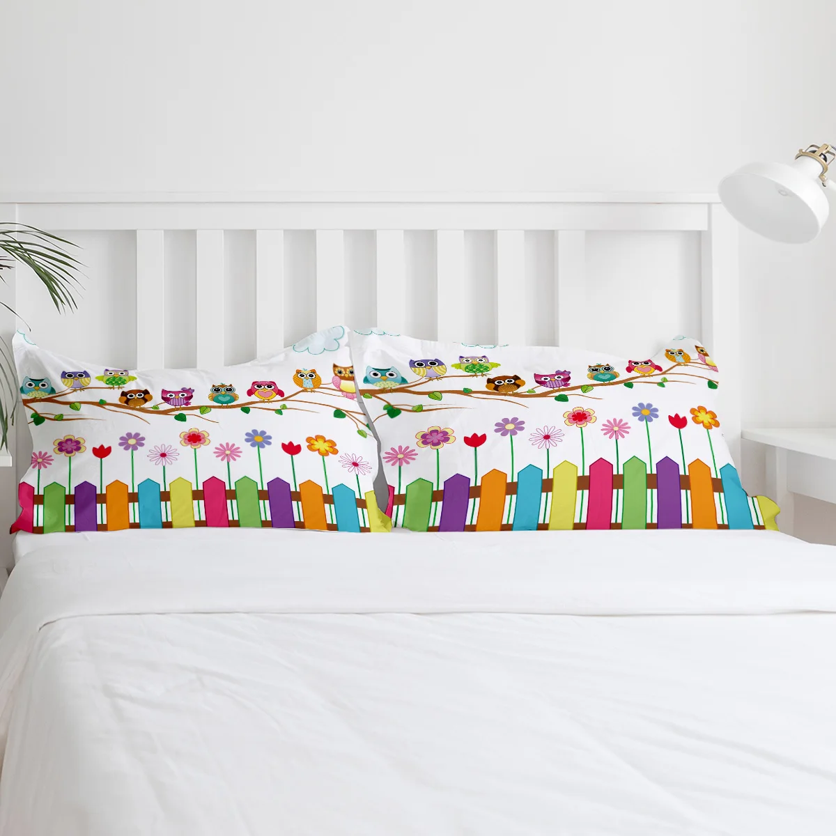 Cartoon Kid Cute Owl Flower Bedding Set 3pcs Duvet Cover Pillowcase Kids Adult Quilt Cover Double Bed Set Home Textile
