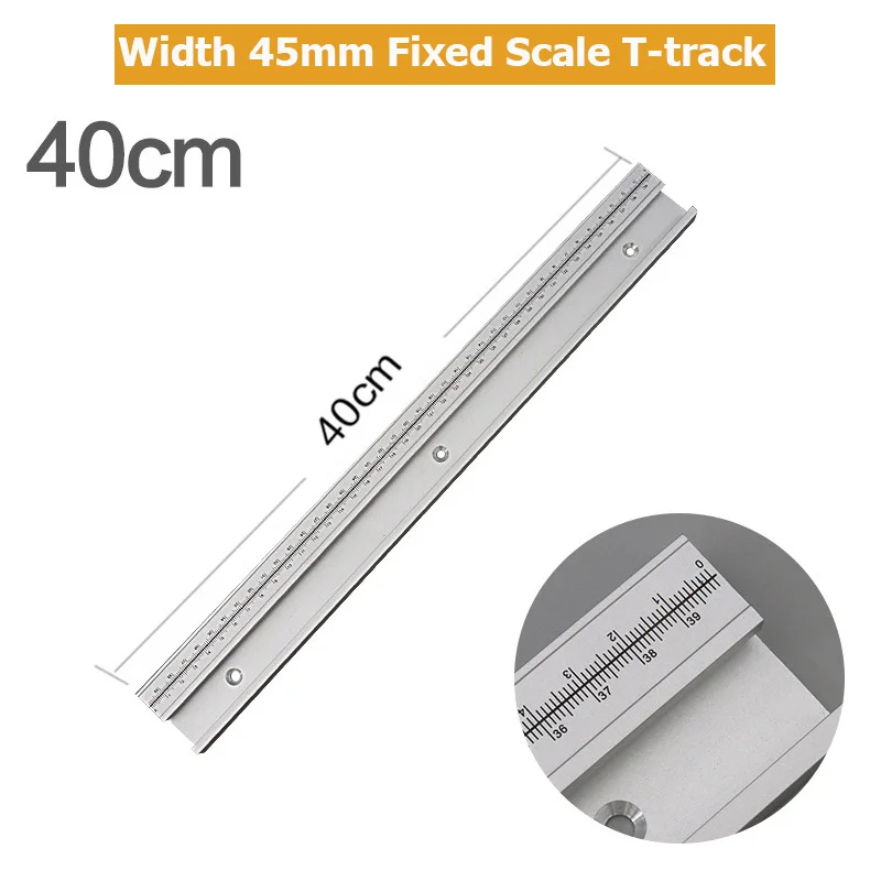Breite 45 mm Holzbearbeitung DIY Werkzeug Aluminiumlegierung Gehrungsschiene Holzbearbeitung T-Schiene T-Nut für Tischkreissäge Router Tisch – Detail 9
