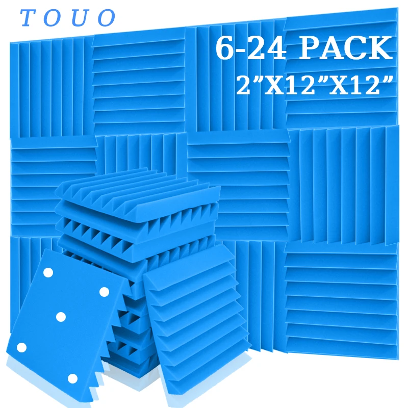 

TOUO Wall Panels 6-24 Pcs For KTV Room Acoustic Foam Padding Decorative Wall Stickers Home Studio Absorbing Noise Sponge Panel