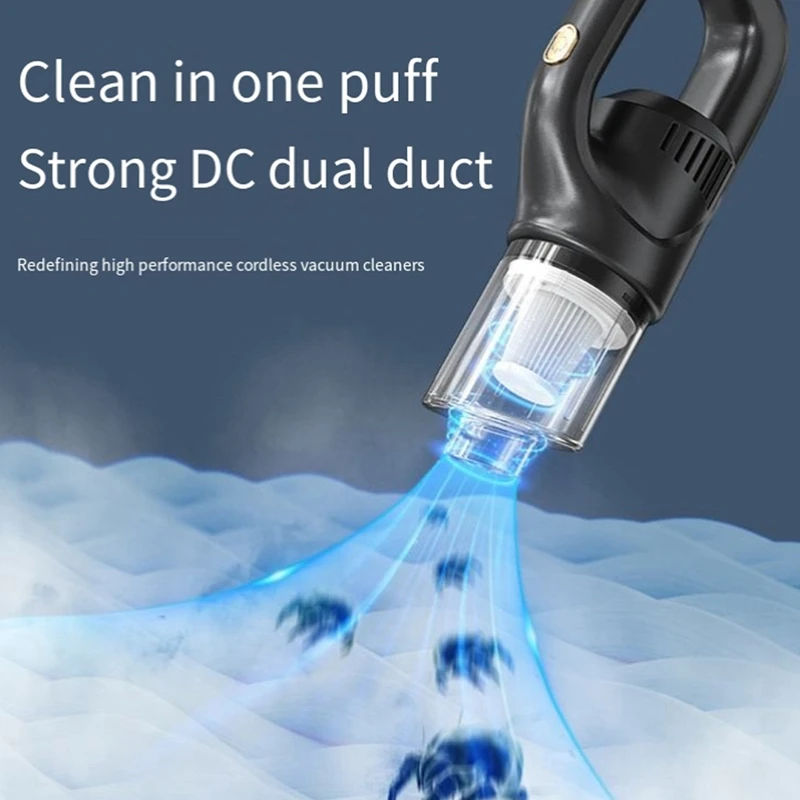 ABKR-Wireless Handheld Vacuum Cleaner With Detachable Dust Box Handheld Chargeable Auto Vacuum Vacuum Cleaner