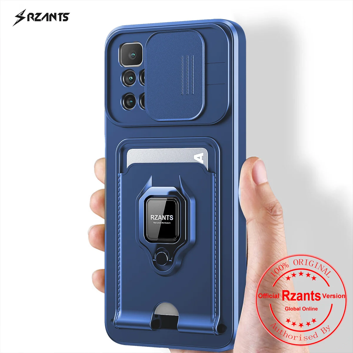 Rzants For Xiaomi Poco M4 Pro 5G Redmi  Note 11T Redmi 10 Case[Bison]Push-pull Magnetic Card Pocket Phone Case