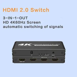 HDTV Switch | 2x1 3x1 HDTV 4K Adapter Switch  HDTV Screen Signal Expander Splitter For PS4 Laptop Tablet