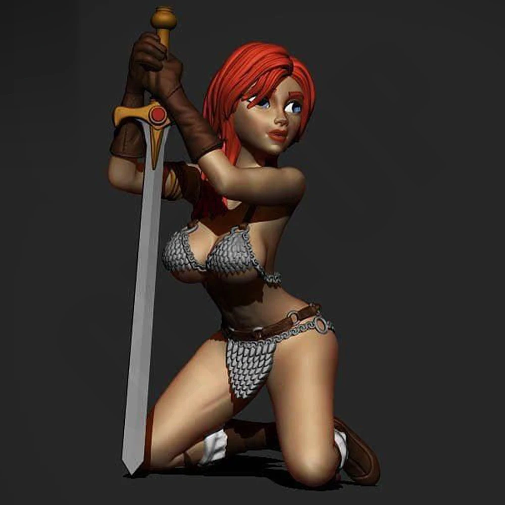 

1/24 Scale Belle Sword Wielding Female Demon Resin Figure Model Kit Unassembled Unpainted DIY Collectible Miniature Hobby Toy