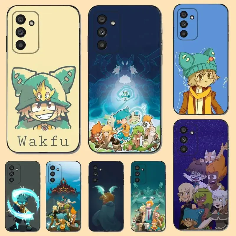 Game W-Wakfu Phone Case For Samsung S23,22,21FE 20,10lite 9,8,5plus 6,7edge Note20,20ultra Black Silicone