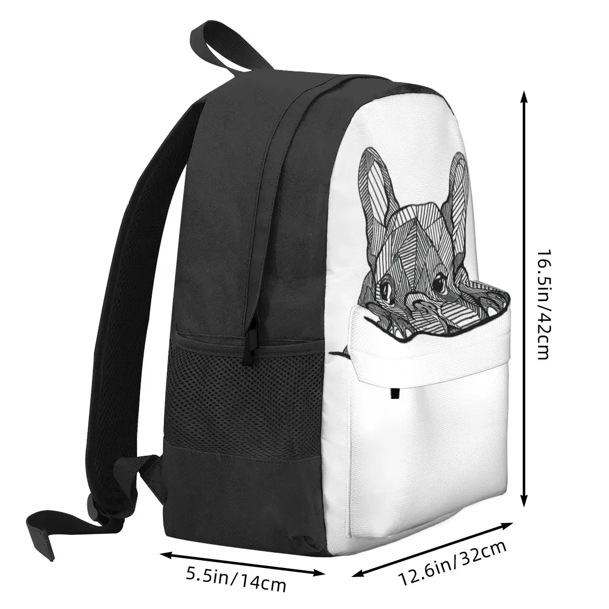 French Bulldog Puppy Backpacks Boys Girls Bookbag Students School Bags Cartoon Kids Rucksack Travel Rucksack Shoulder Bag