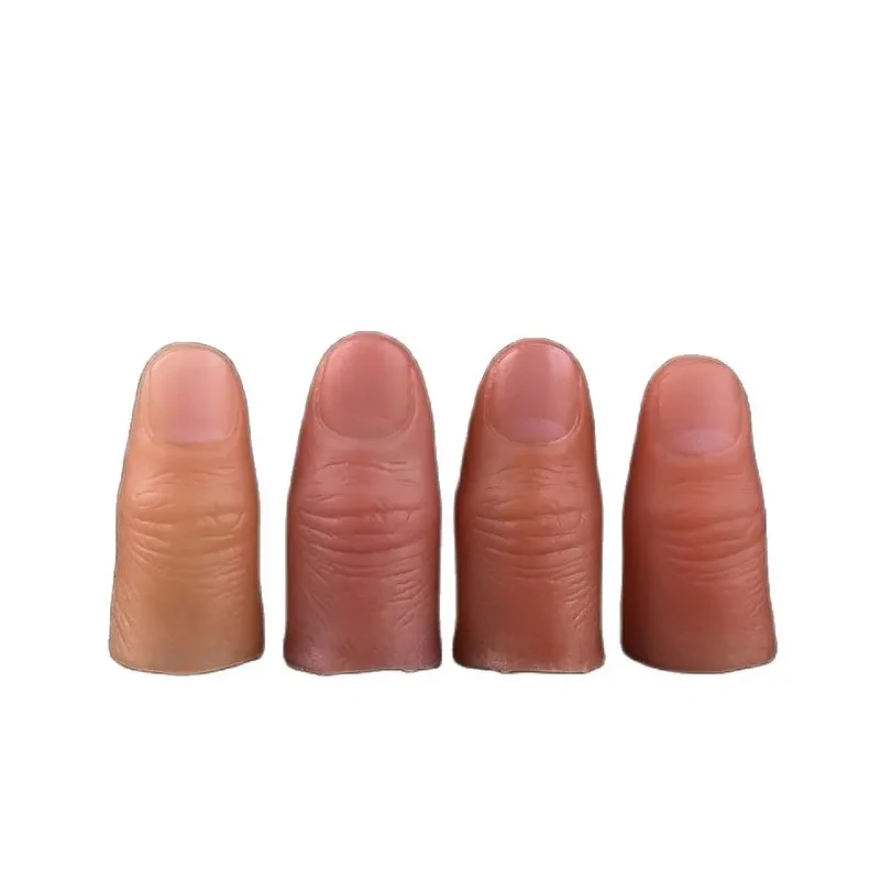 10Pcs/lot Realistic Polymer Resin Thumb Tip Magic Trick Fake Thumb Silk Magia Accessory Close Up Illusion Gimmick Mentalism Prop