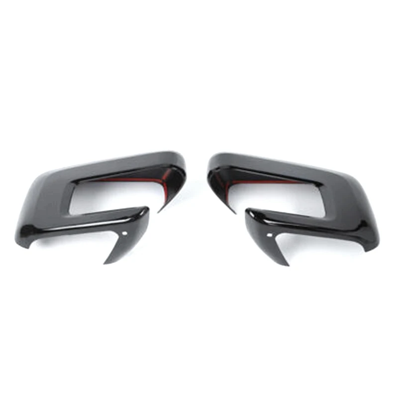 

1Pair Front Side Rearview Mirror Caps Cover Decoration Trim Cover For Ford F150 F-150 2021 2022 Bright Black