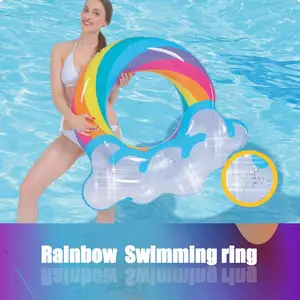 Reusable Inflatable Pool Floating Swimming Ring Water Hammock Swimming Circle Pool Beach Water Play Equipment For Adult