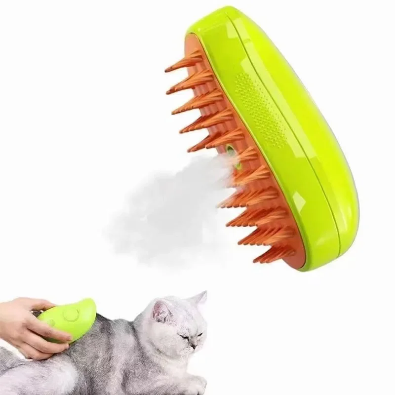 Cat Dog Steamy Brush Steam Brush Electric Sprayer for Massage Pet Grooming tool Shedding 3 in 1 Electric Sprays Massage Combs