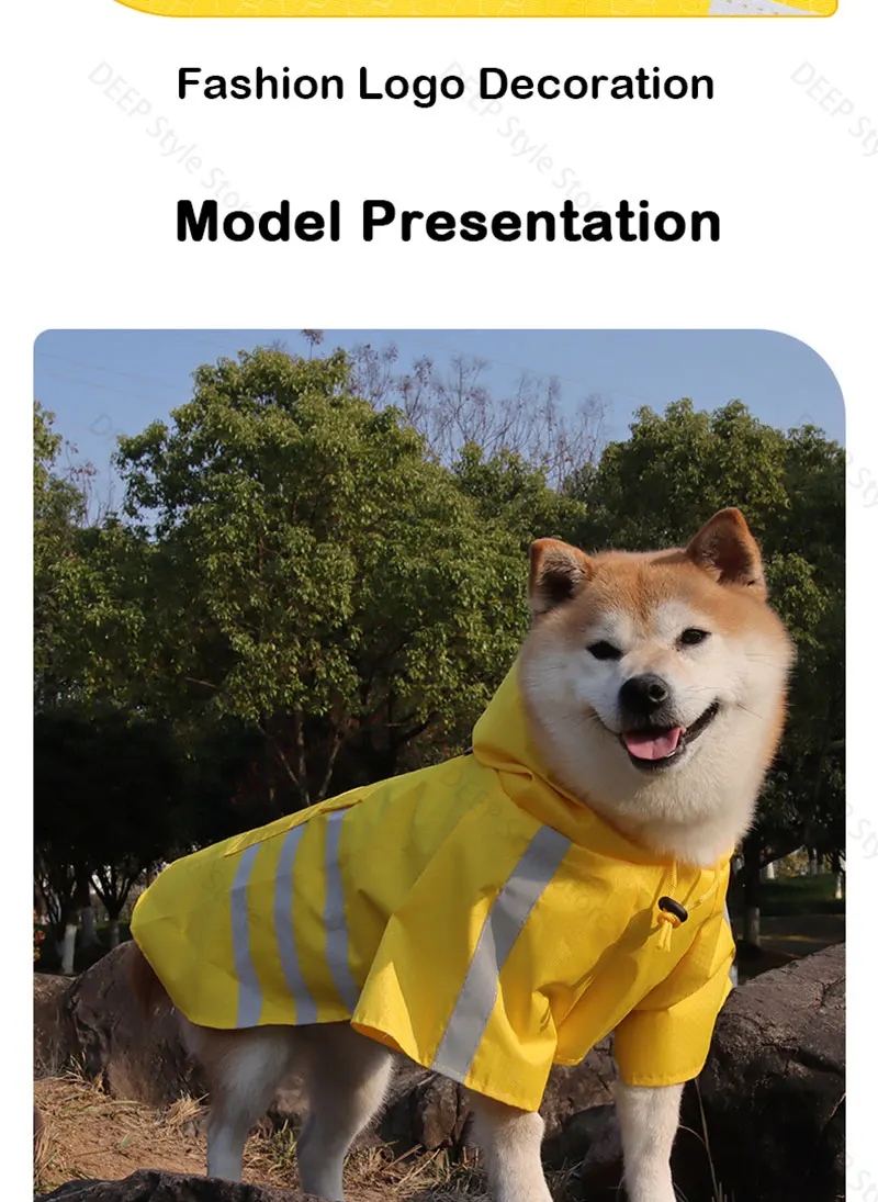 2026 Neuer Wasserdichter Reflektierender Hunde-Regenmantel mit Kapuze, Leichter Sommer-Regenponcho für Welpen, Outdoor-Regenjacke für Kleine Hunde – Detail 17