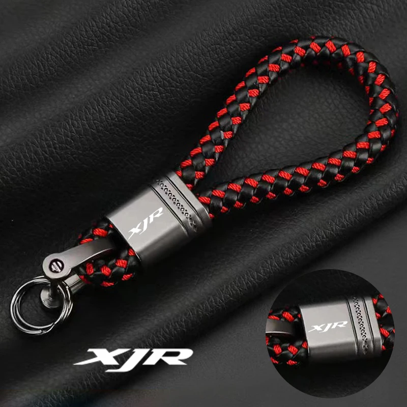 

For YAMAHA XJR 400 XJR1300 Accessories Custom LOGO Motorcycle Braided Rope Keyring Metal Keychain