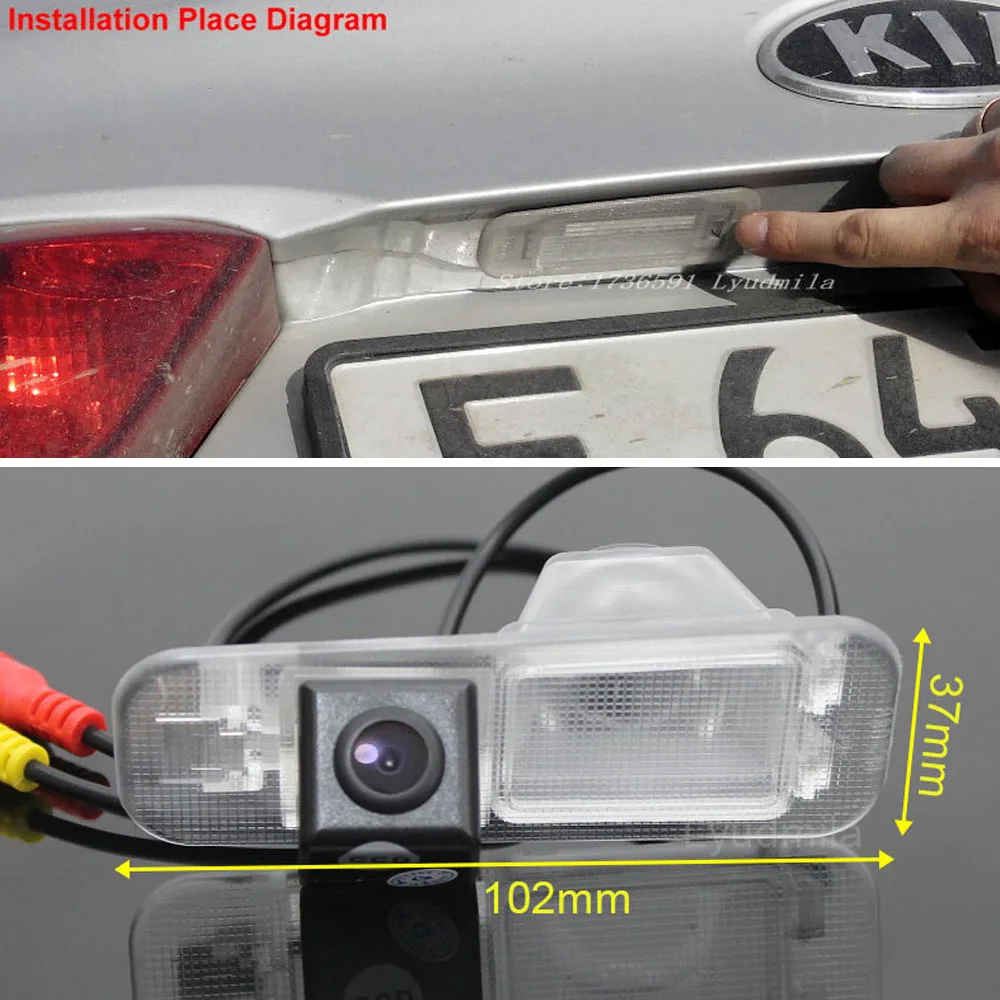 For KIA Rio 2 New Pride Rio 5 JB 2006~2011 HD CCD Reverse Parking Back up Rear View Camera For Hyundai Accent RB Sedan 2010~2015