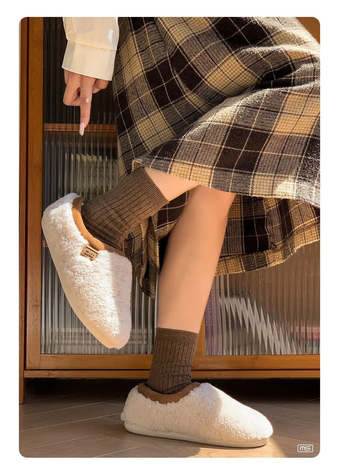 Günstige Pelz-Loafer für Herren, Slip-On Indoor Schlafzimmer-Hausschuhe, Unisex für Paare, Neuheit 2025, Warme Herren-Hausschuhe – Detail 10