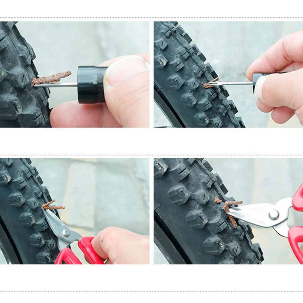 

Инструмент для ремонта шин Вилка Вакуумная аварийная резиновая полоса из алюминиевого сплава Прочный, компактный, простой в использовании для велосипедных шин Вилка для ремонта шин