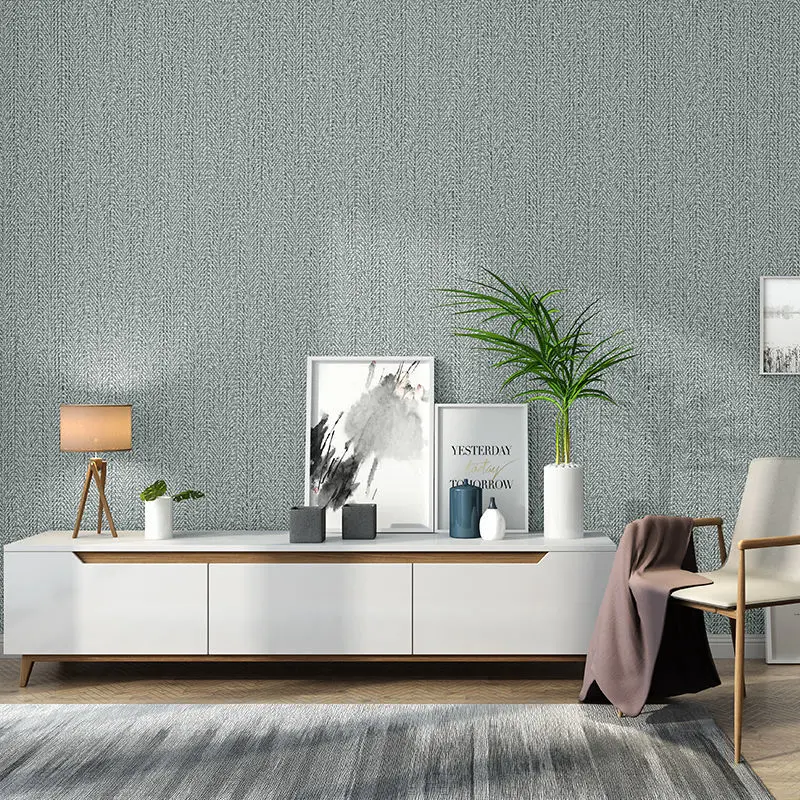 Modern simple solid color Japanese linen wallpaper Nordic style bedroom living room non woven wallpaper