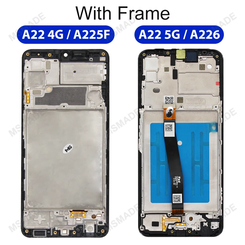 For Samsung Galaxy A22 4G LCD A225F Display Touch Screen Digitizer For Samsung A22 5G A226B LCD Assembly Replacement Parts