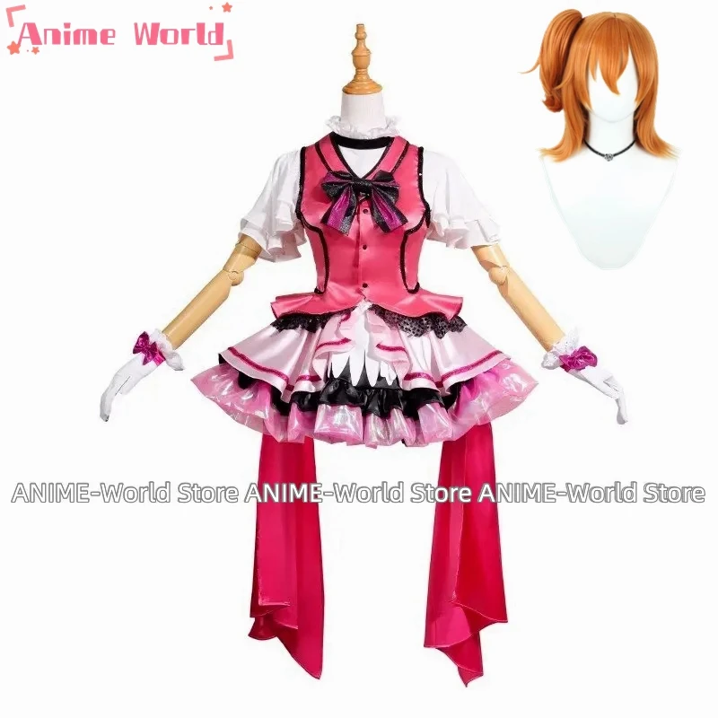 

《Нестандартный размер》Аниме Lovelive Kousaka Honoka Прекрасное платье SJ Униформа Женская сексуальная униформа на Хэллоуин Парик на заказ