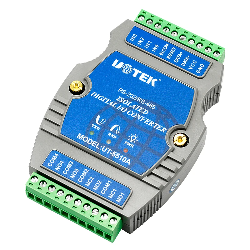 UOTEK UT-5510A 디지털 4채널 광전자 절연 입력, 4채널 릴레이 출력 I/O 컨트롤러