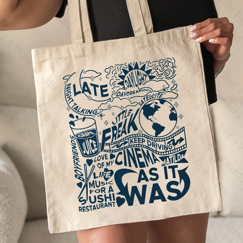 Borsa a tracolla in stile Navy Tote estetico HS ispirato Merch Harry House borsa a tracolla di grande capacità regalo per i fan di Harry