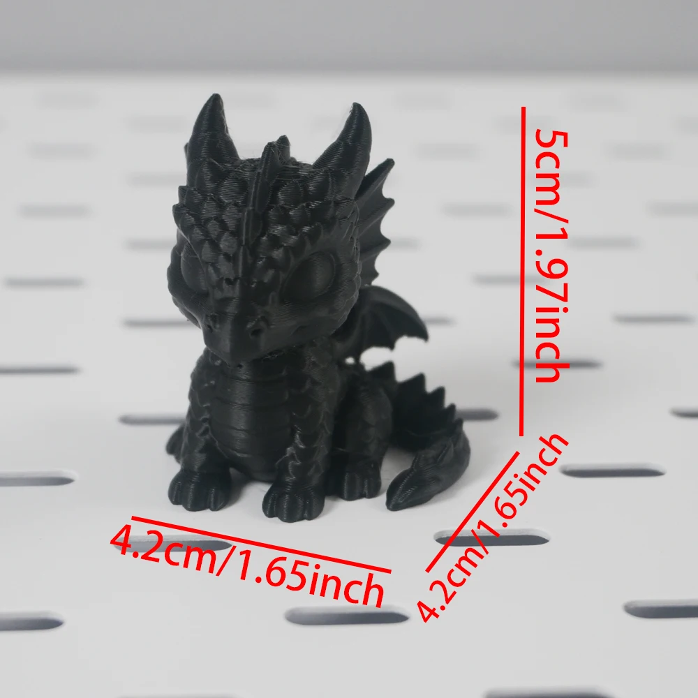 Dragon Sculpture, 3D Printed Dragon Cub Statue, Dragon Decorative Ornament, Multifunctional Desktop Decoration