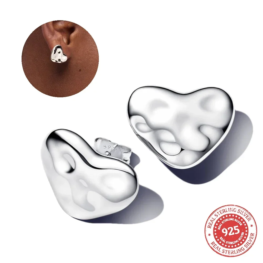 New Fashion 2024 Heart-shaped Round Organically Shaped Infinity Ear Cuff Open Double Huggie Hoop Earings Wire Stud Earrings