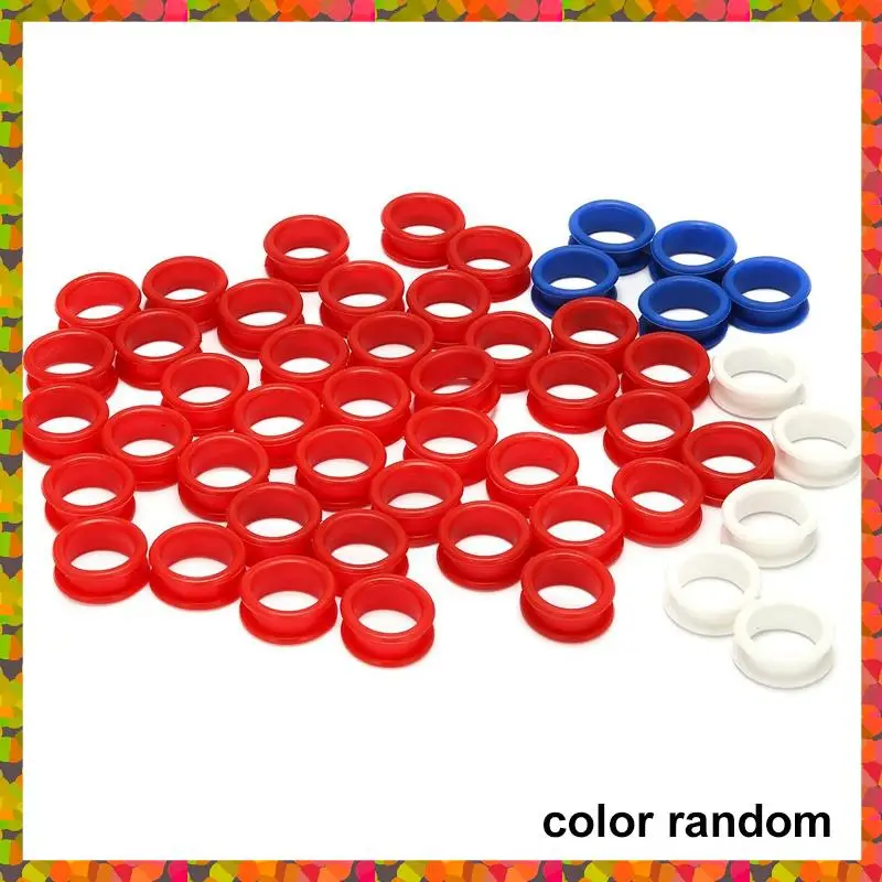 Акция! 50 шт. силиконовые кольца на палец для любых ножниц, вставки для стрижки, инструменты для укладки, аксессуары, разные цвета