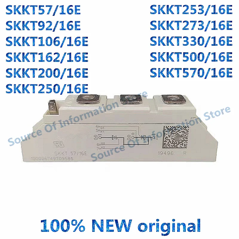 

1PCS Thyristor Module SKKT106/16E 57 92 162 200 250 253 273 330 500 570/16E Rectification 100% NEW