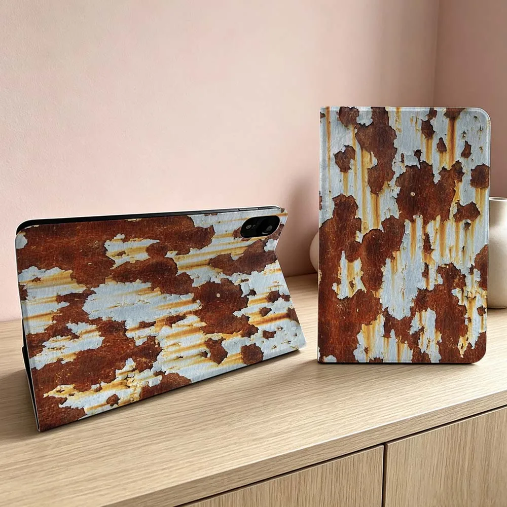 Rusty Metal Surface Print For Xiaomi Redmi Mi Pad 8 7 6 5 4 2 SE K Pro Max Ultra Poco Pad Inch Tablet Case Soft