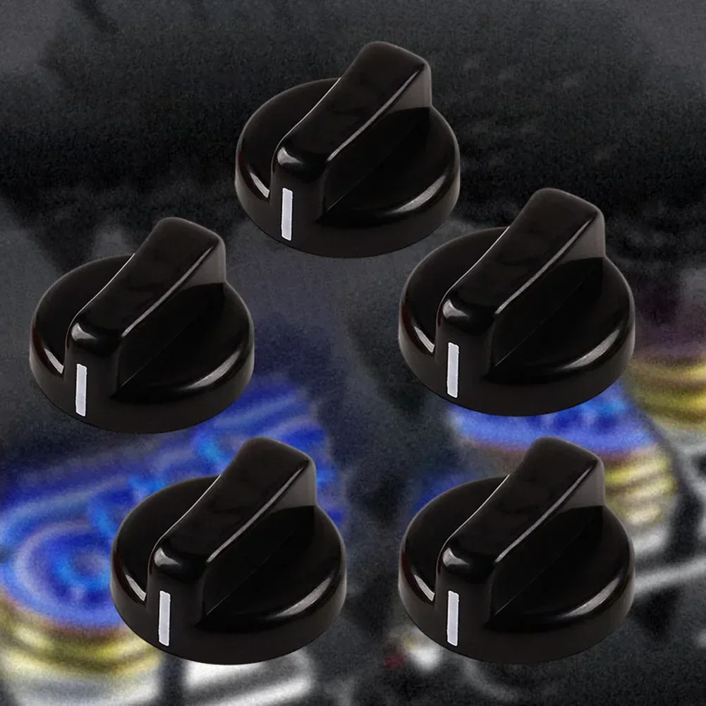 ALLGOOD 5X 8mm Replacement Switch Knob Gas Stove Control Knob Plastic Knobs General Range Oven Knobs Cooker Hob Knob For Benchto