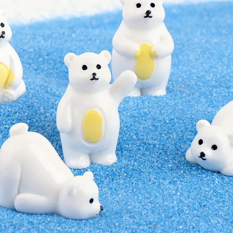 Kawaii Resin Stereo Polar Bear Miniature Material Scrapbook Embellishments Planar Flatback Scrapbooking Supplies Miniatures Diy