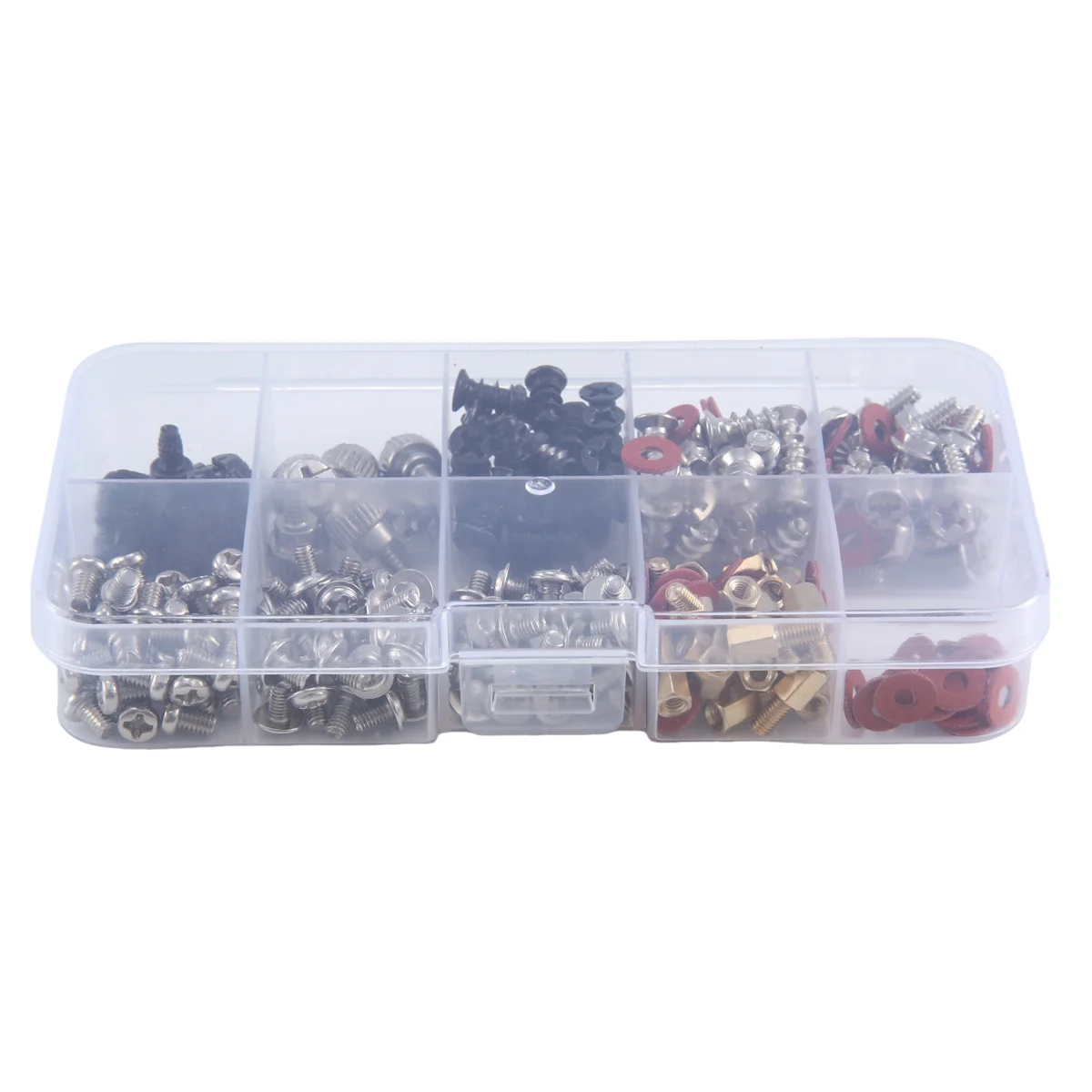 280PCS Computer Screw Standoffs Kit M3.5 M5 DIY Motherboard Mount Screw PC Case Fan Screws Hard Drive Red Washers