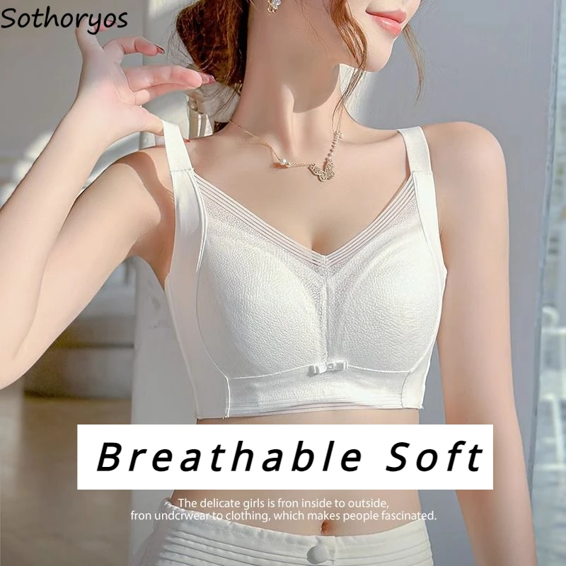 

Chic Ultra-thin Full Cup Bras Women Fashion Solid Simple Leisure Soft Comfortable Push Up Young Breathable Underwear Ladies New