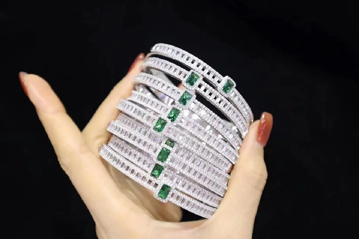 

Ruif Light Luxury 925 Sterling Sliver 5A Zirconia Bracelet for Women Bangle Wedding Bridal Fine Jewelry Accessories Gifts