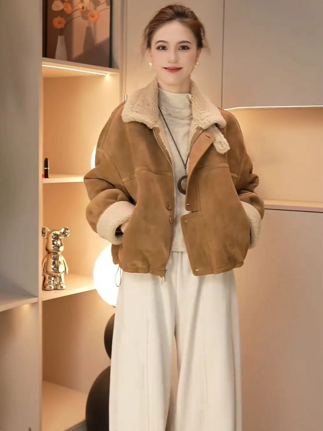 

Куртка из овечьей шерсти, верхняя одежда, женские буквы, почта, соответствующий сообщению, заметка, бюллетень, круглый информационный бюллетень