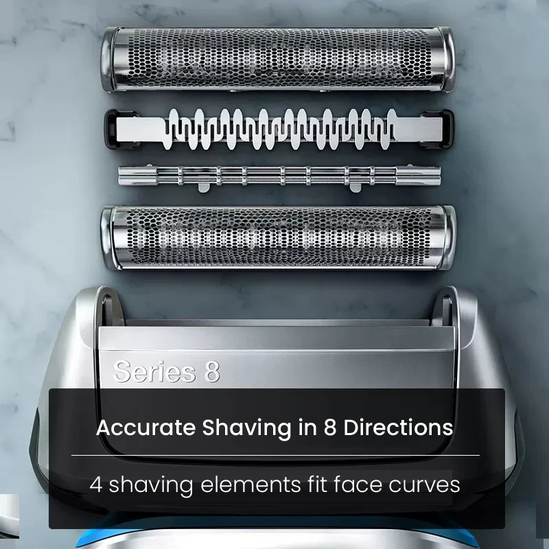 Braun 83เมตรมีดโกนฟอยล์และเครื่องตัดเทปคาสเซ็ตเปลี่ยนได้เข้ากันได้กับชุด8มีดโกนไฟฟ้า8370cc 8340S 8350S