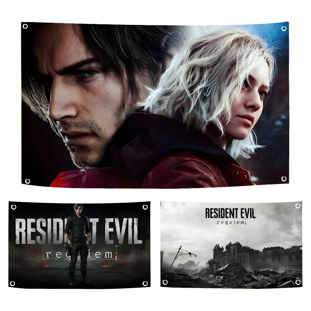 Game R-Resident Evil 9 Flags Durable Outdoor Indoor Festive Decoration Classic Design Wall Room Banner