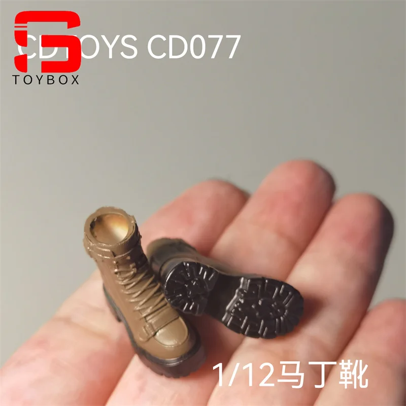 재고 있음 cdtoys cd077 1/12 펑크 오토바이 스타일 부츠 솔리드 신발 모델 맞는 6'' 군인 분리형 피트 액션 피규어 바디