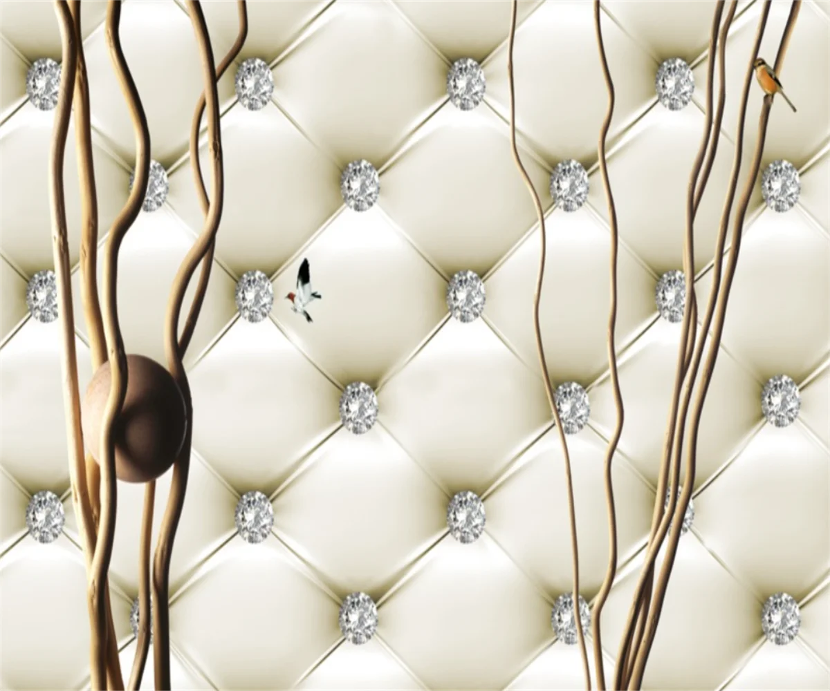 حجم مخصص 3D خلفية الأوروبية حزمة لينة الطوب زهرة أريكة التلفزيون حائط الخلفية ديكور المنزل غرفة نوم اللوحة الزخرفية