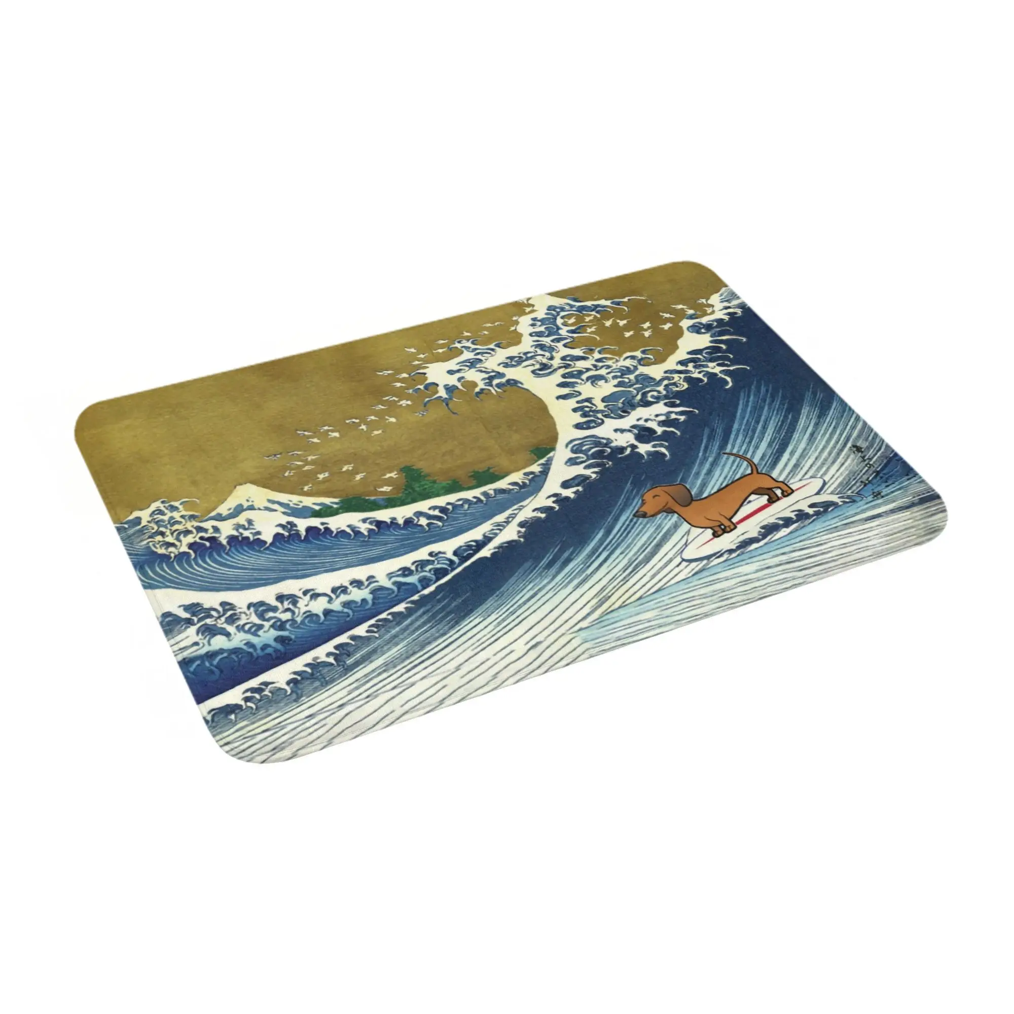 لطيف الألماني وينر الكلب تصفح الطابق الأمامي باب مدخل حصيرة في الهواء الطلق جرو موجة حمام المطبخ ممسحة المرآب السجاد البساط #2